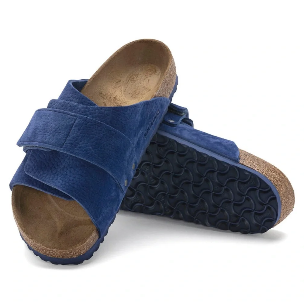 BIRKENSTOCK men’s kyoto nuback leather desert buck indigo blue